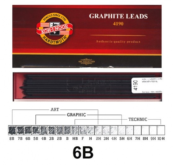 Fotografie Tuha grafitová technická 6B - 4190 419006B014