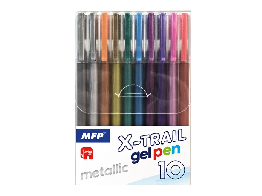 Fotografie Gelové pero set BS 10ks METAL 6001415