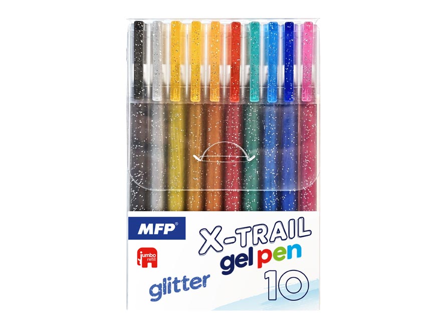 Fotografie Gelové pero set BS 10ks GLITTER 6001416