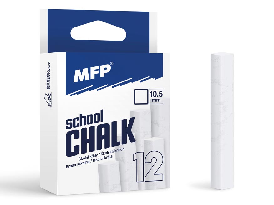 Fotografie Křídy MFP čtyřhran. neprašivé 12ks bílé