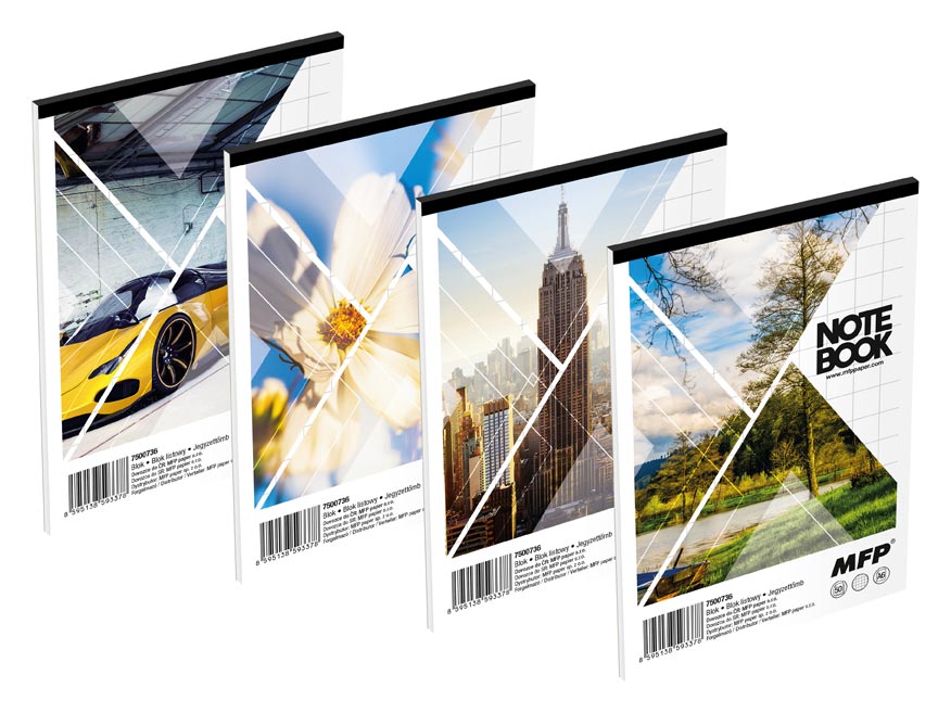 Fotografie blok trhací A6 čtverečkovaný, 50 listů, mix 7500736