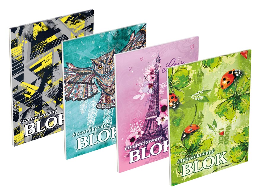 Fotografie blok trhací A5 čtverečkovaný, 50 listů mix 7500811