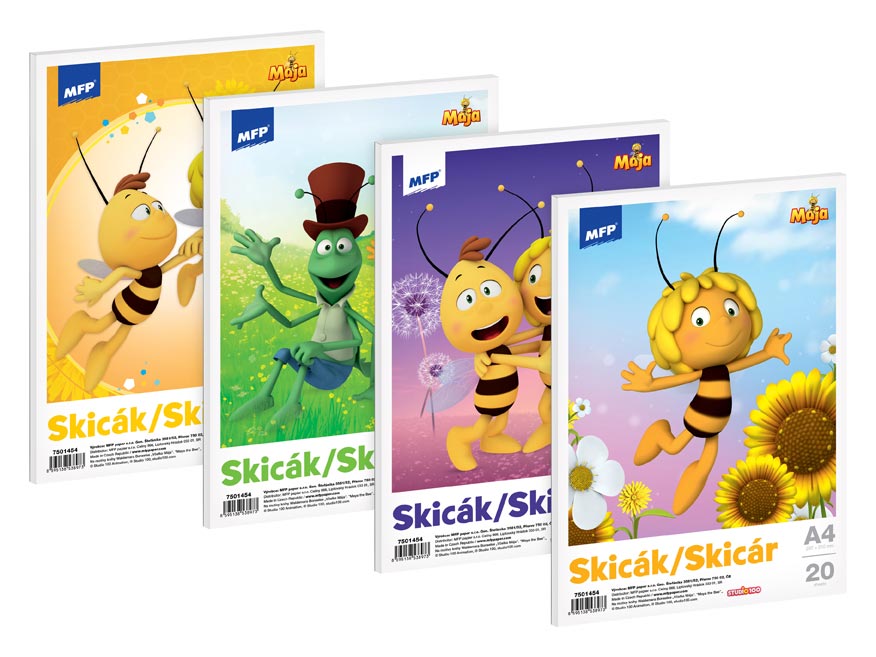 Skicák MFP A4/20 listů Včelka Mája 170g 7501454