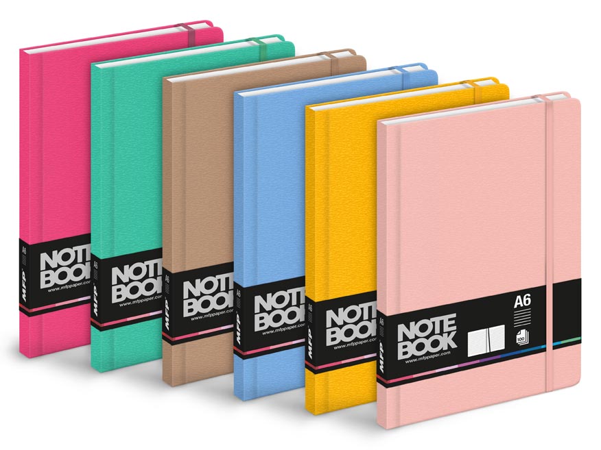 Fotografie Blok s gumkou A6 linka, 100 listů, mix2 7501608