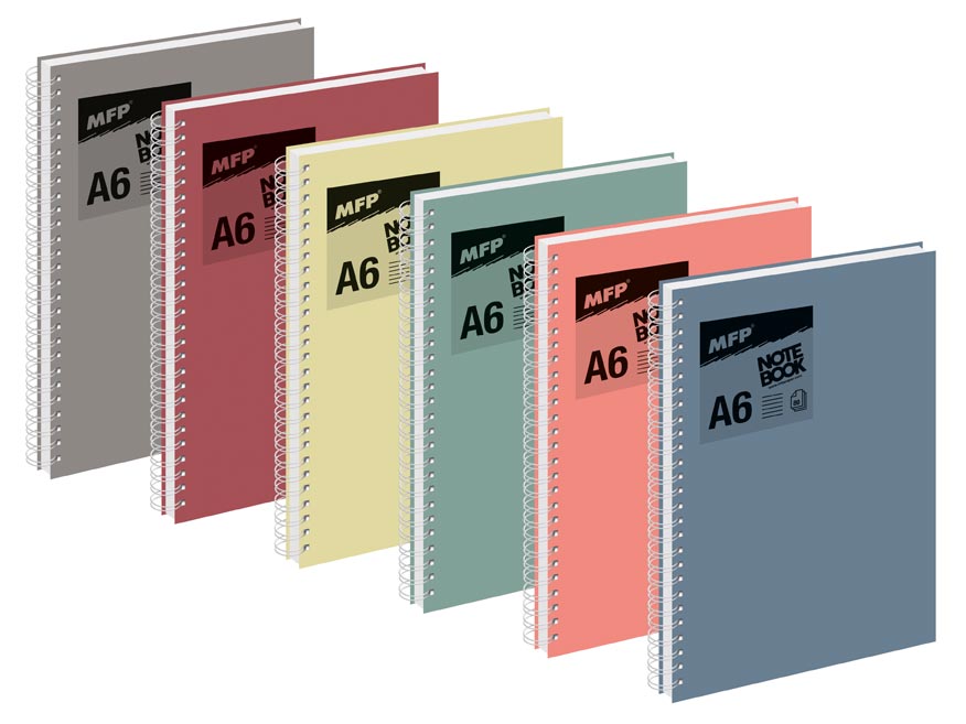 Fotografie Blok se spirálou A6 linka, 80 listů, mix2 7501611