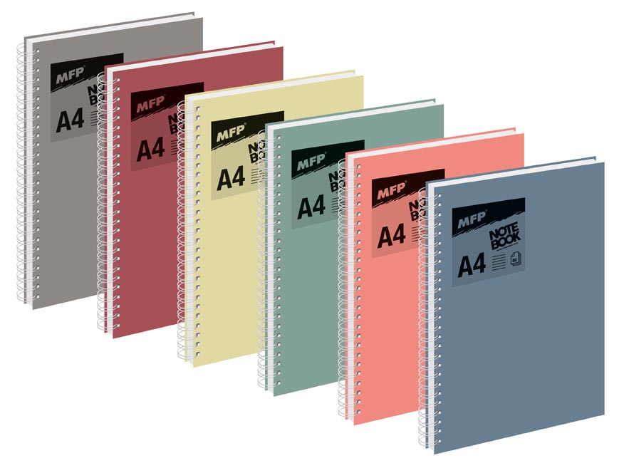 Fotografie Blok se spirálou A4 linka, 80 listů, mix2 7501613