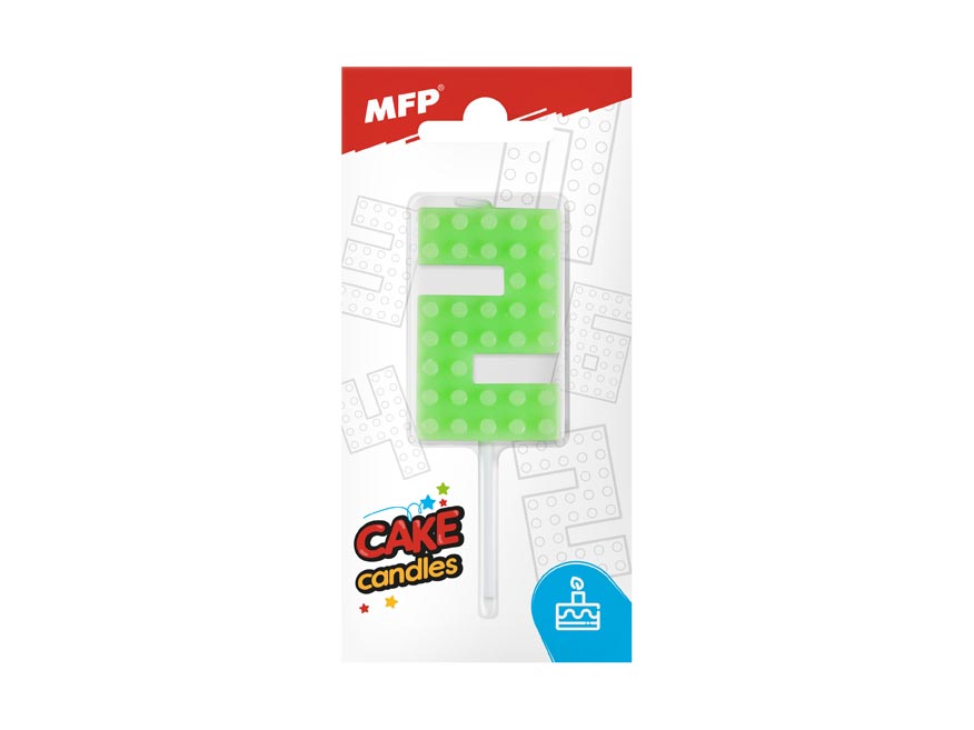 Fotografie dortová svíčka blok č. 2 zelená 8800093