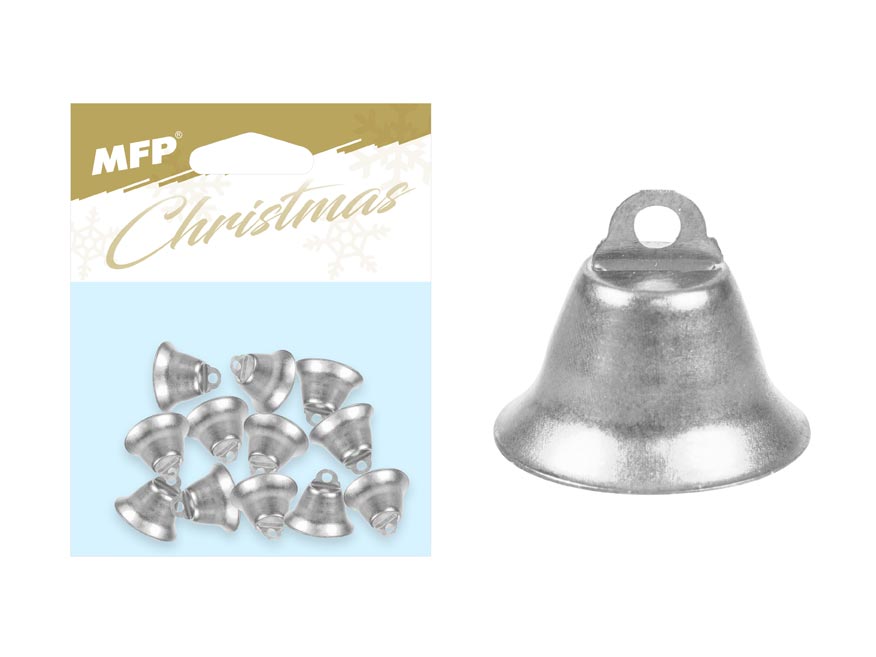 Zvonečky 1,7cm/12ks stříbrné 8882341