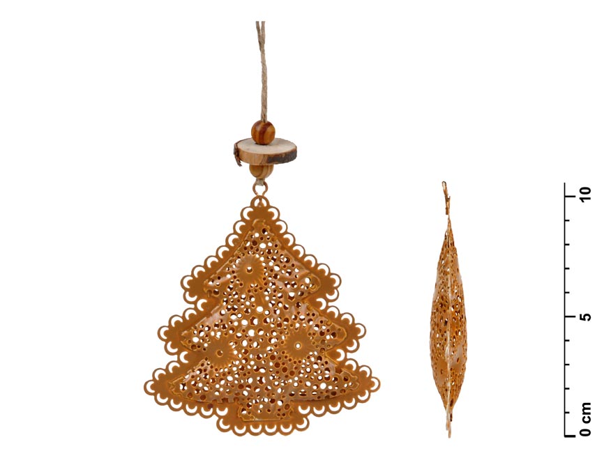 Fotografie závěs Stromek plech hnědá 8,5cm 8885735