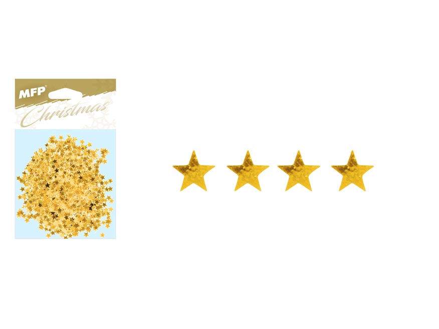 Fotografie konfety hvězdičky 20g zlaté 8885887