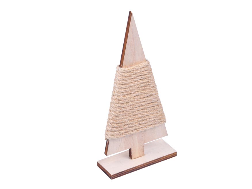 Stromek 20cm dřevo motouz 8886404