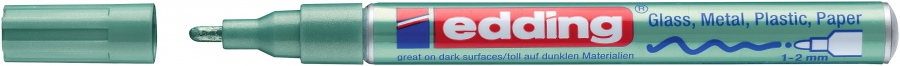 Lakový popisovač EDDING 751 - metalický zelený 074