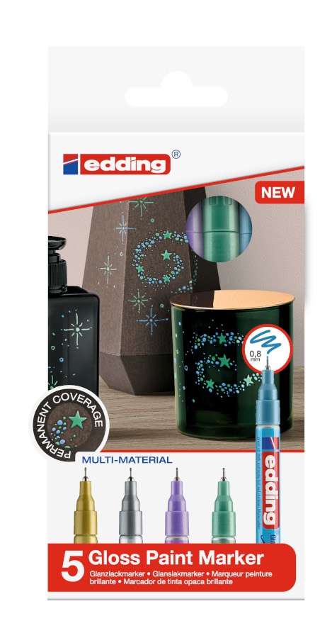 Lakový popisovač EDDING 780/5S, metalické barvy