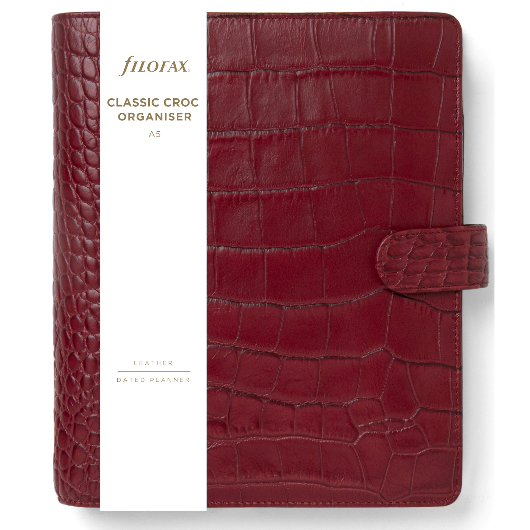 Fotografie Filofax, Diář Classic Croc, A5, cherry