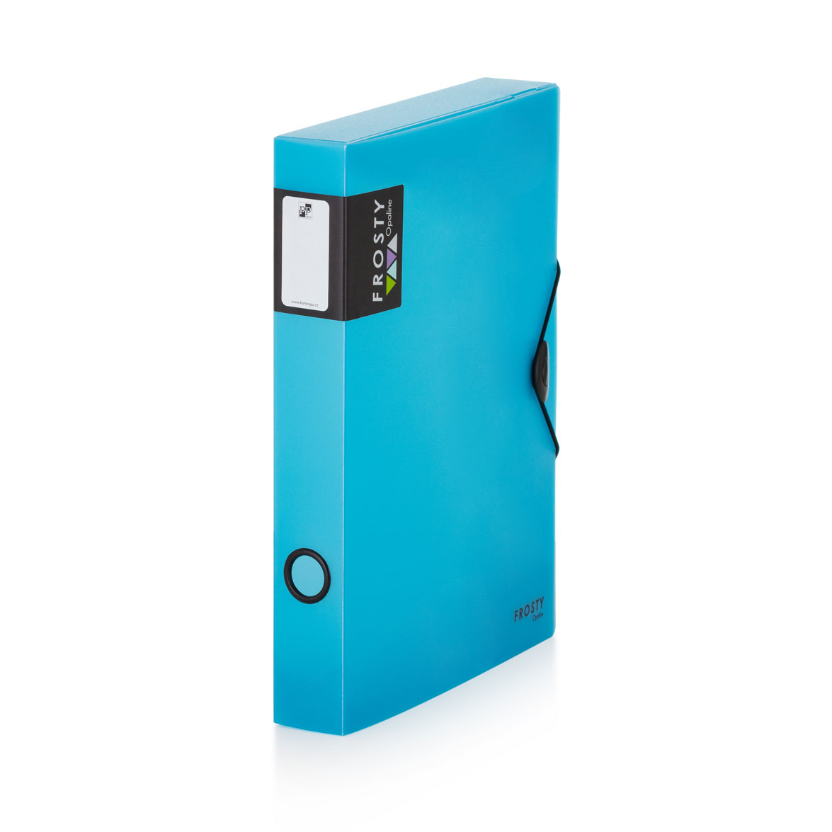 Fotografie Krabice PP s gumou A4 maxi 45 Opaline Frosty modrá 2-497
