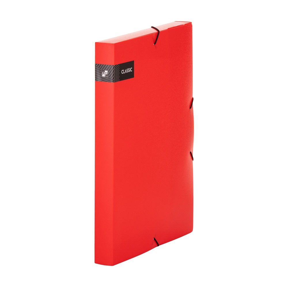 Fotografie Krabice PP s gumou A4 Classic červená 2-544