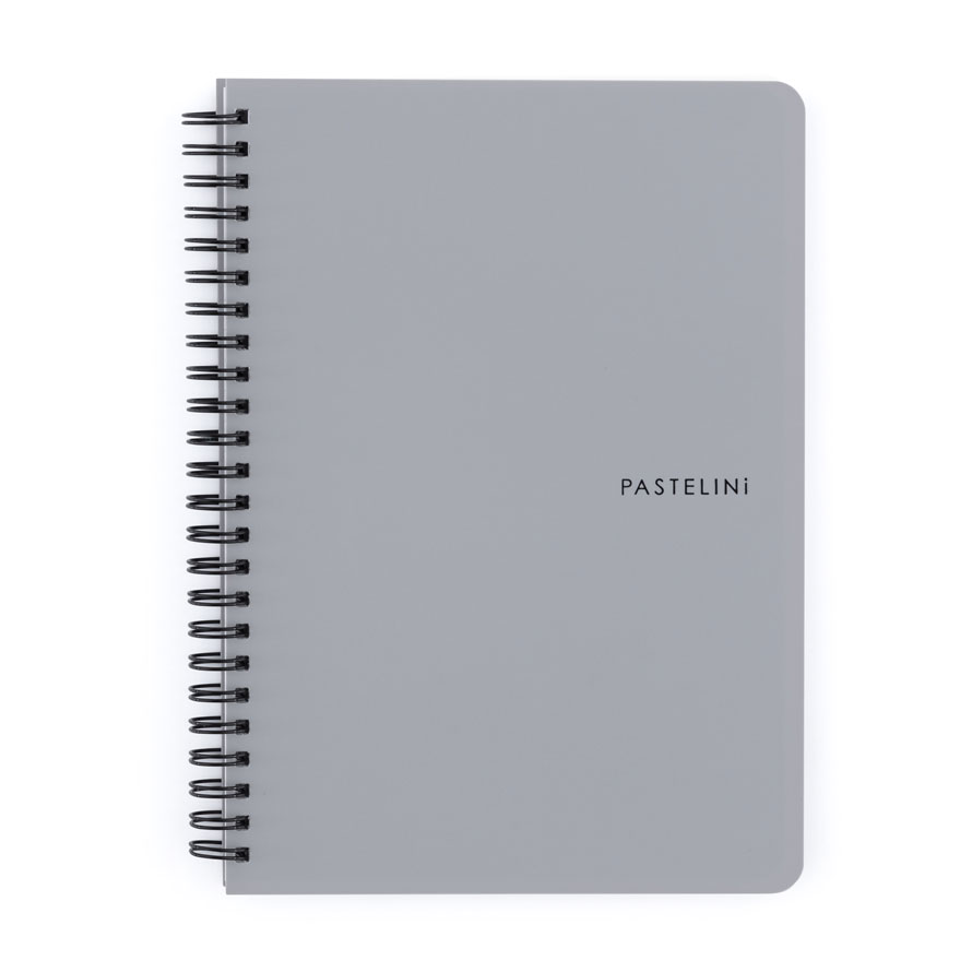 Fotografie Twin wire blok A5 PP PASTELINI šedá 8-805