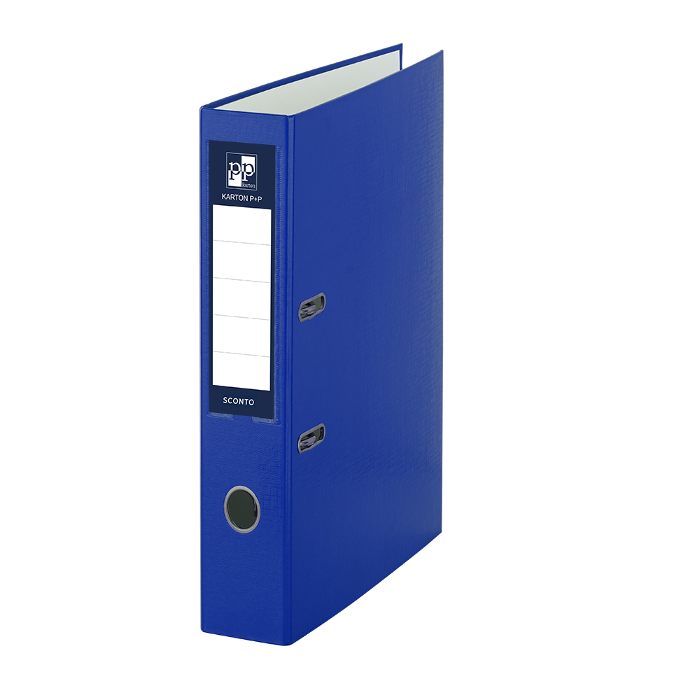 Fotografie Pořadač A4 poloplast páka 5cm SCONTO modrý 9-988