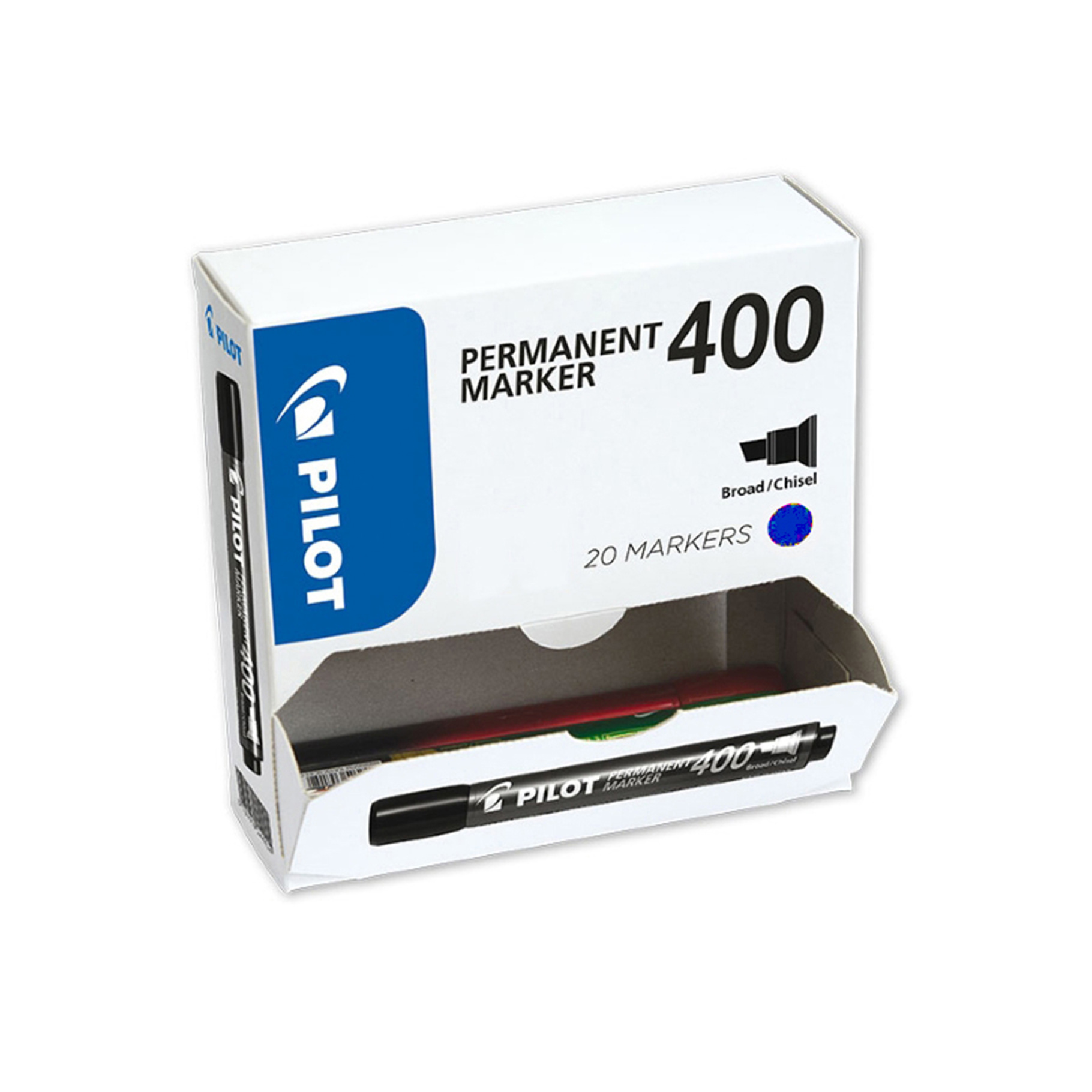 Fotografie Pilot, Box 20 ks Popisovač 400, 1.0-4.0, modrá