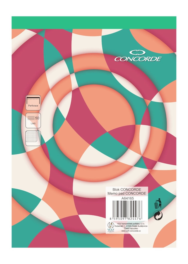 Fotografie Blok CONCORDE A5 čtvereček, 50 listů A64165