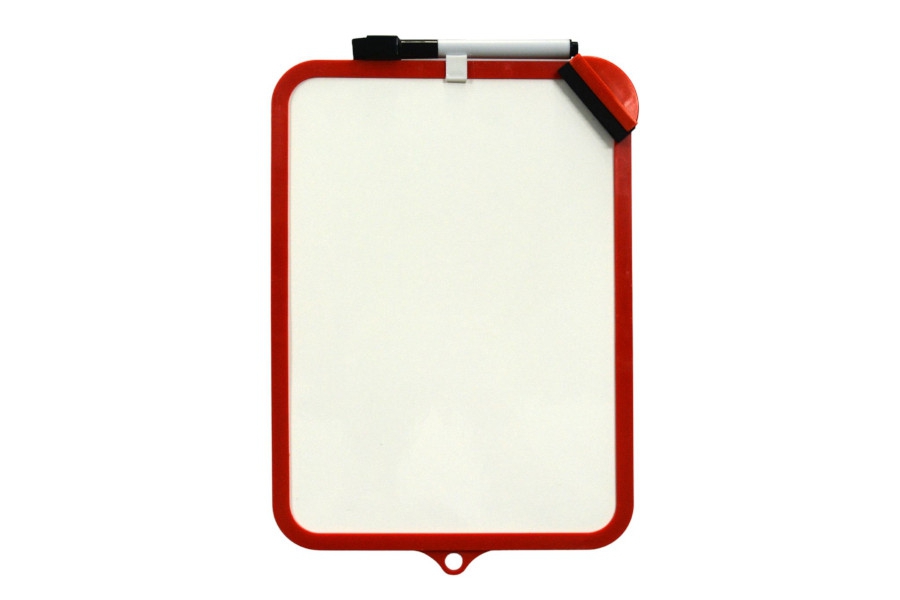 Oboustranně stíratelná tabulka CONCORDE, 19 x 29 cm, červená A0458
