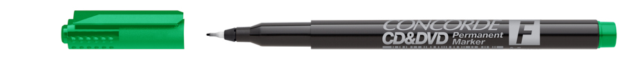 Fotografie Popisovač CONCORDE CD & DVD, permanentní, 0,5mm, zelená A65740