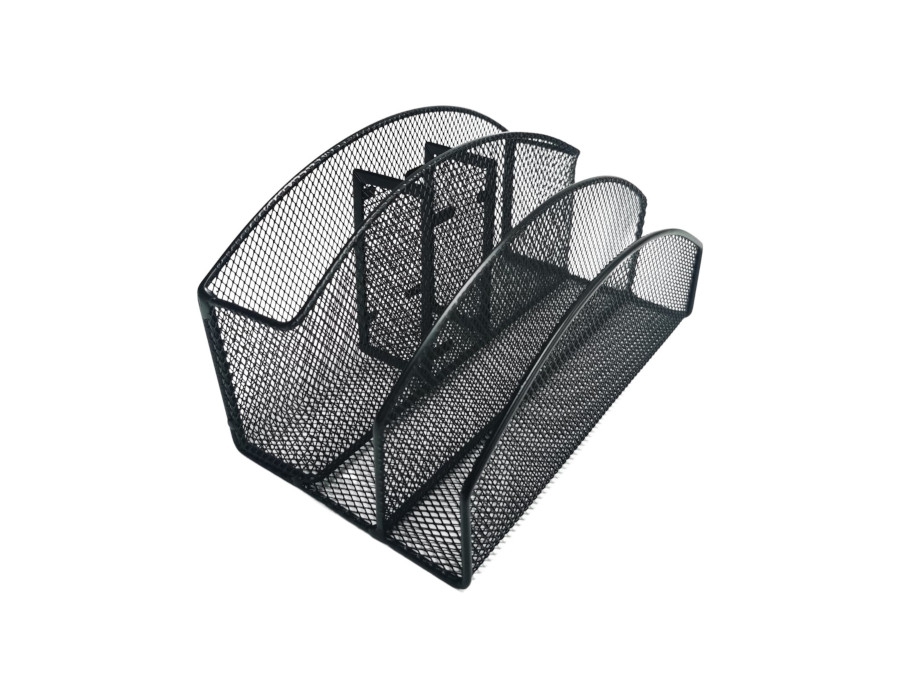 Kovový organizér CONCORDE, 5 přihrádek, 12,5 x 22 x 12,8 cm, černý A68062