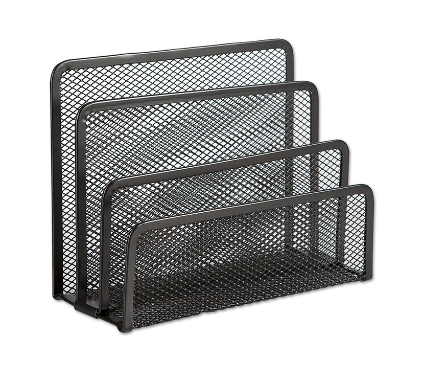 Stojánek na dopisy CONCORDE, kovový, 17 x 13,5 x 7,7cm, černý A68035