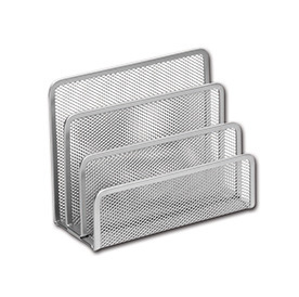 Stojánek na dopisy CONCORDE, kovový, 17 x 13,5 x 7,7cm, stříbrný A68053