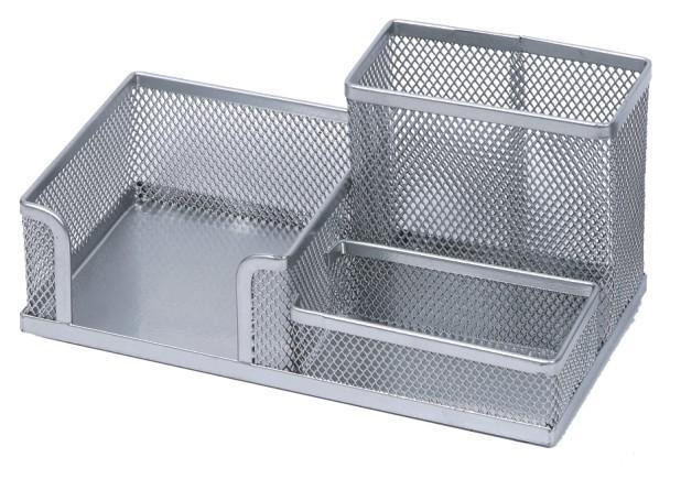 Organizér s kostkou CONCORDE, kovový, 20,5 x 9,7 x 10 cm, stříbrný A68061