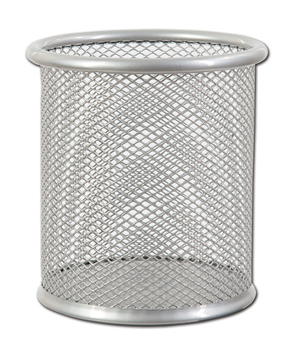 Kalíšek na tužky CONCORDE, kovový, 9 x 10 x 9cm, stříbrný A68045