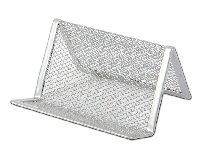 Stojánek na vizitky CONCORDE, kovový, 10 x 5 x 7cm, stříbrný A68051