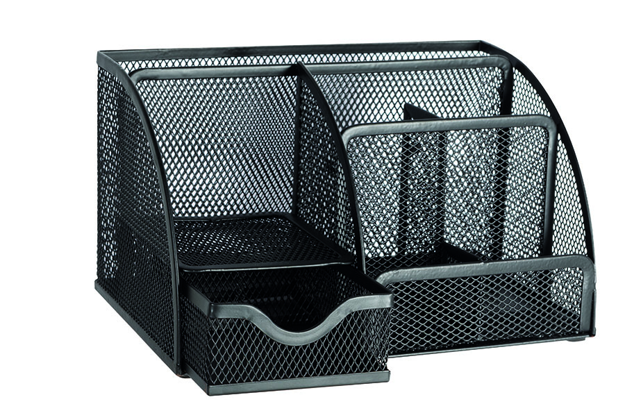 Organizér se zásuvkou CONCORDE, kovový, 22 x 14 x 13cm, černý A68021