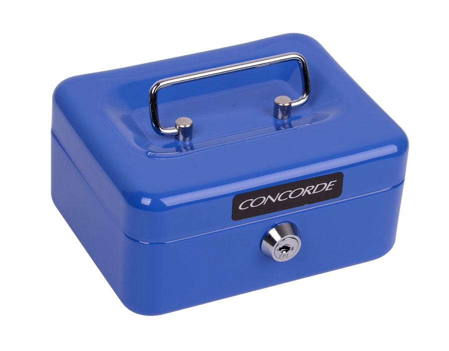Kovová pokladna CONCORDE č. 11, 150 x 110 x 80mm, modrá A1275070