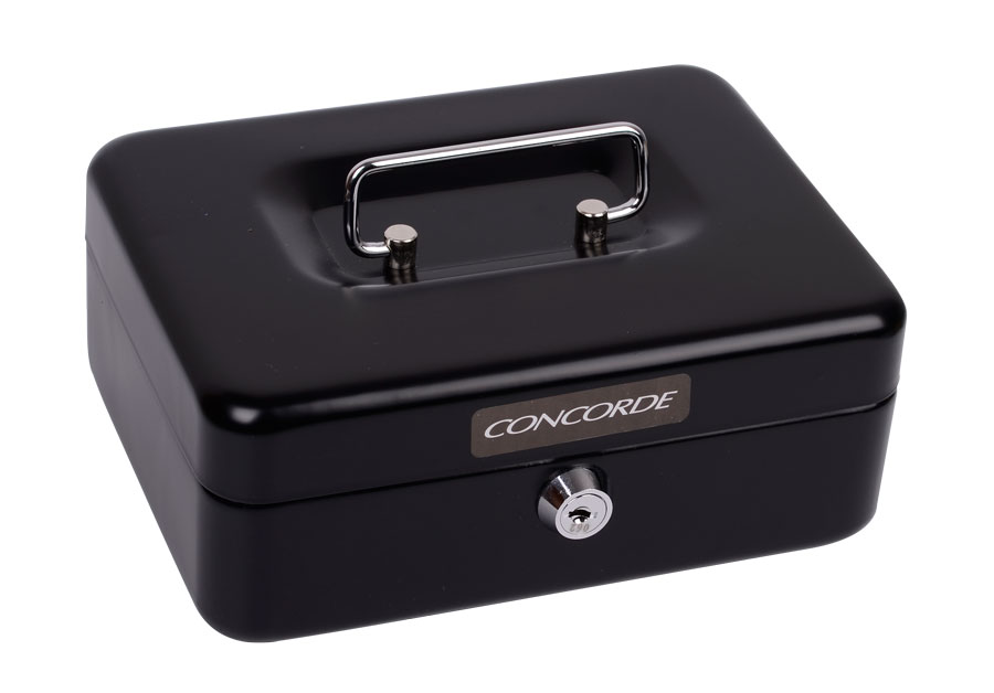 Kovová pokladna CONCORDE č. 22, 200 x 160 x 90mm, černá A1275083