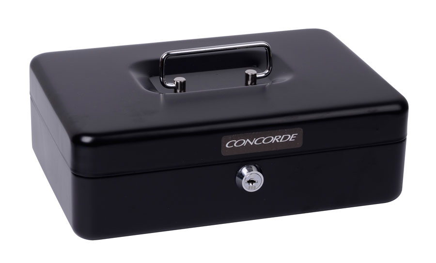 Kovová pokladna CONCORDE č. 33, 250 x 180 x 90mm, černá A1275093