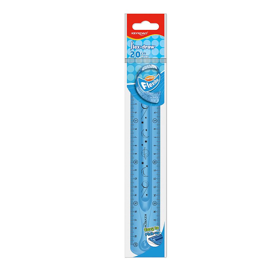 Fotografie Pravítko KEYROAD Flexi, 20cm, modré A661-3
