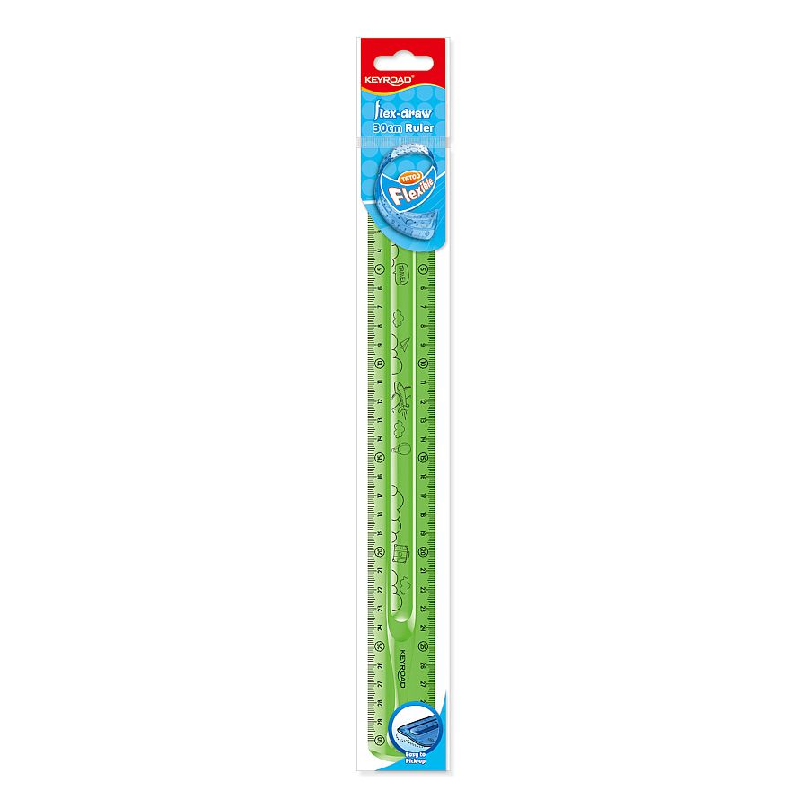 Fotografie Pravítko KEYROAD Flexi, 30cm, zelené A662-2