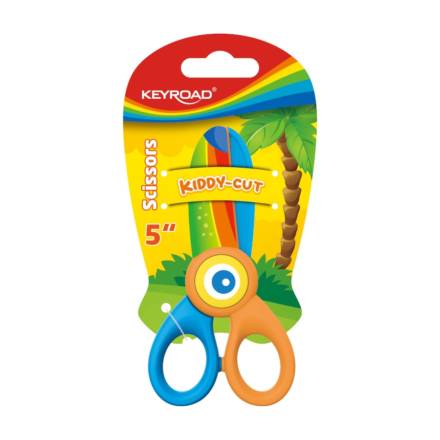 Fotografie Dětské nůžky KEYROAD Tukan, 12,5cm, blistr A626