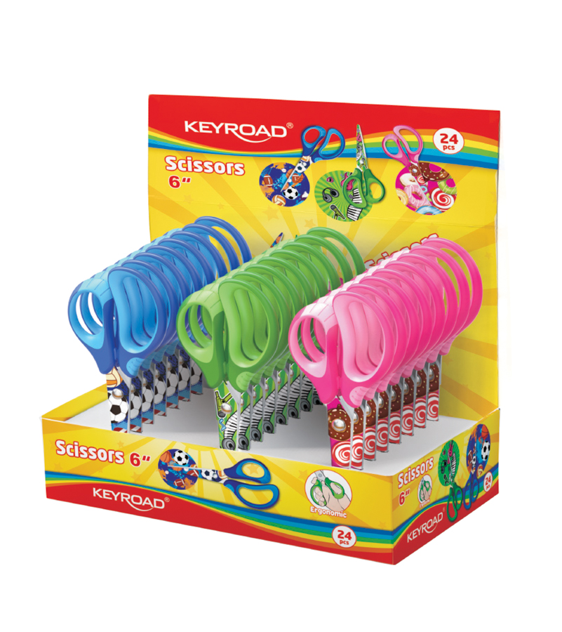 Školní nůžky KEYROAD Tattoo Soft, 15cm, asort A620