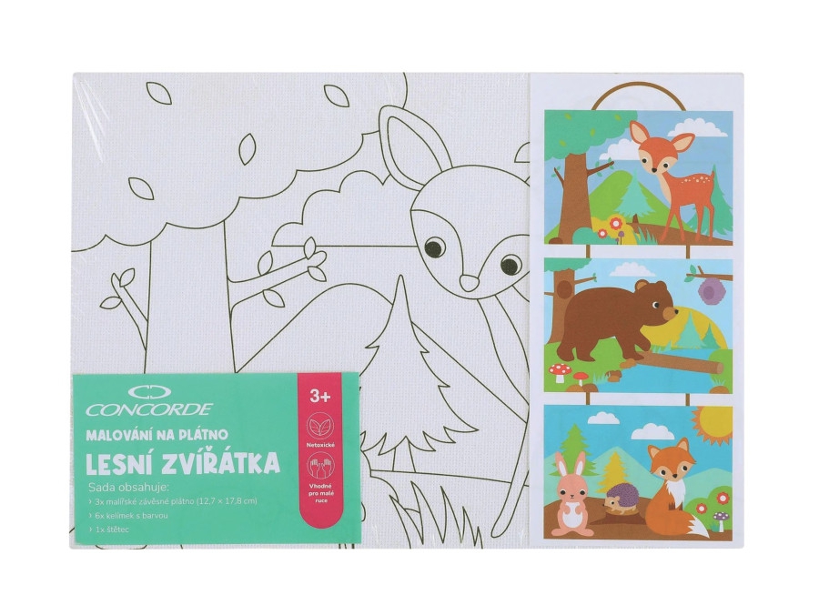 Malování na plátno CONCORDE Lesní zvířátka A3304