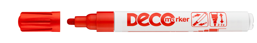 Fotografie Popisovač ICO Deco, červený