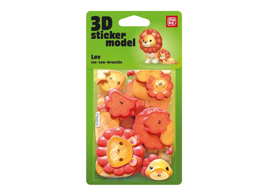 Fotografie 3D Sticker Model ZOO Lev - MAKE 1042609