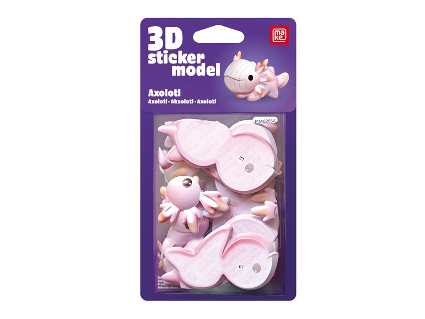 3D Sticker Model Ještěrky Axolotl - MAKE 1042624