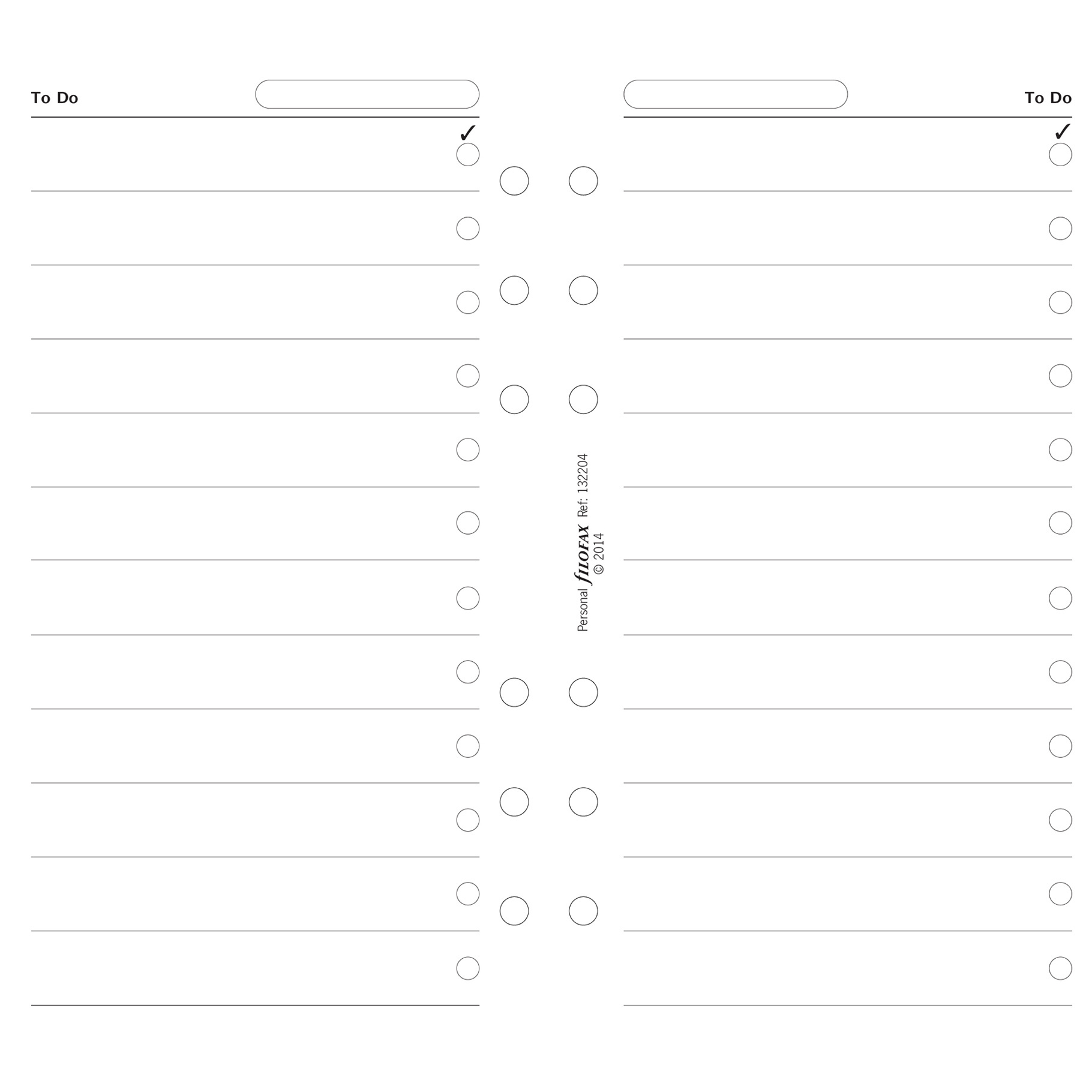 Fotografie FILOFAX náplň Osobní, "Nezapomeň"