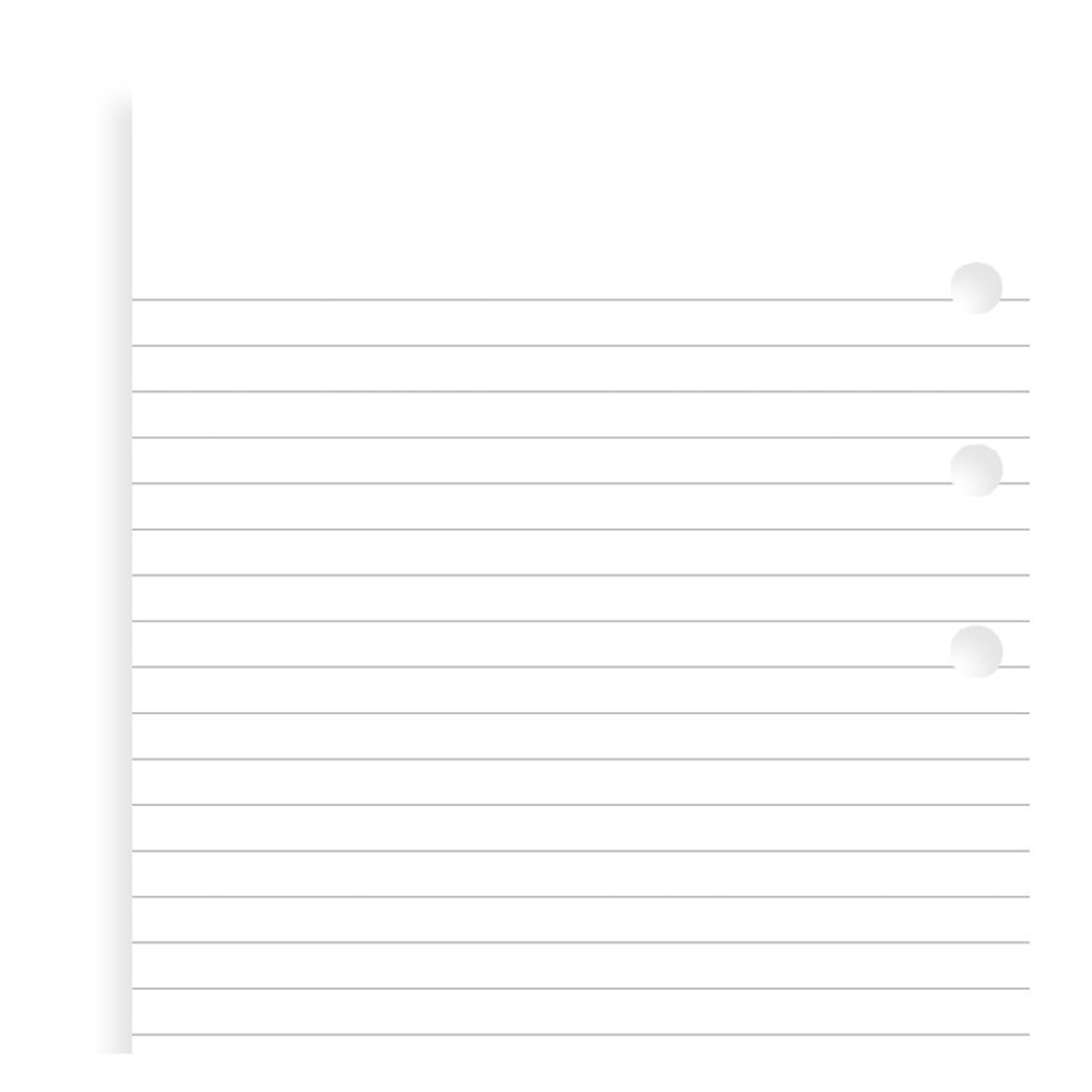 Fotografie FILOFAX náplň Osobní, papír bílý linkovaný (value pack)