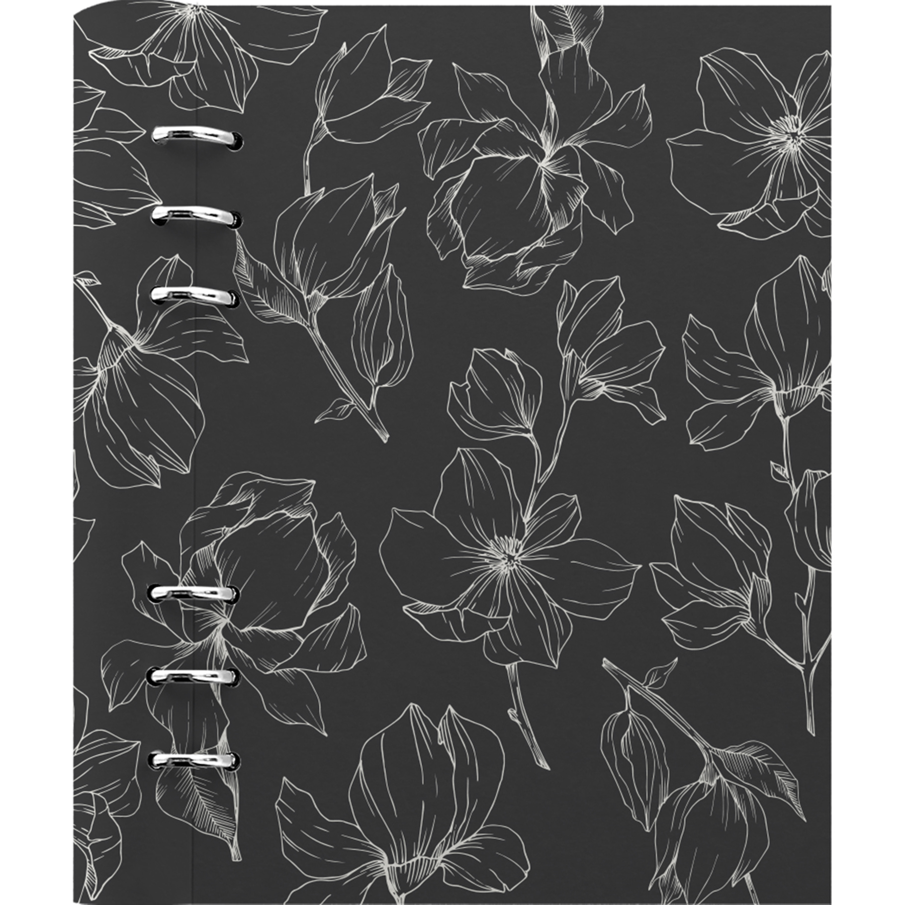 FILOFAX Clipbook Magnolia charcoal, A5, černá/bílá