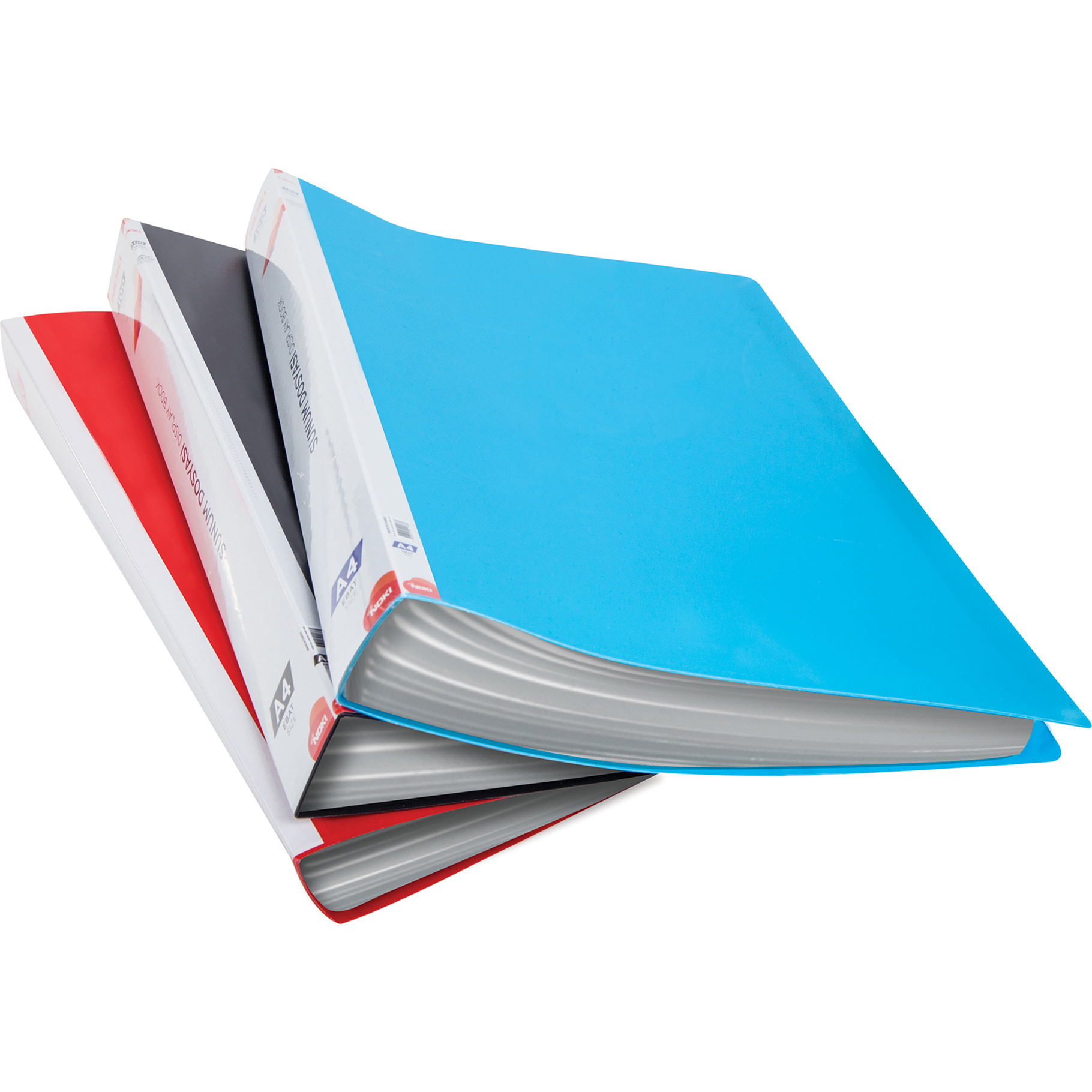 Fotografie NOKI Prospektová kniha A4, 100 kapes, červená