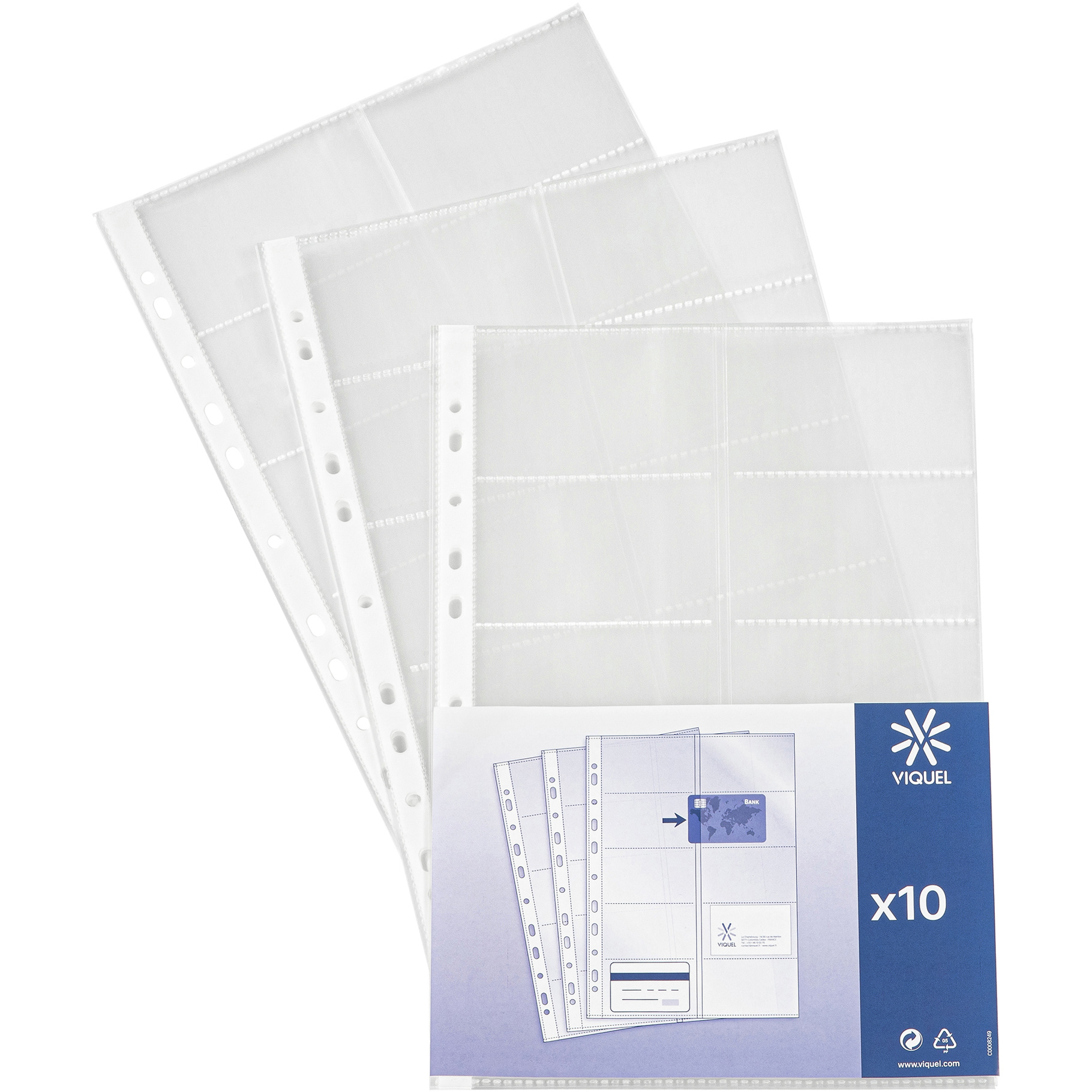 VIQUEL PP kapsa A4 na 20 vizitek, 10 ks