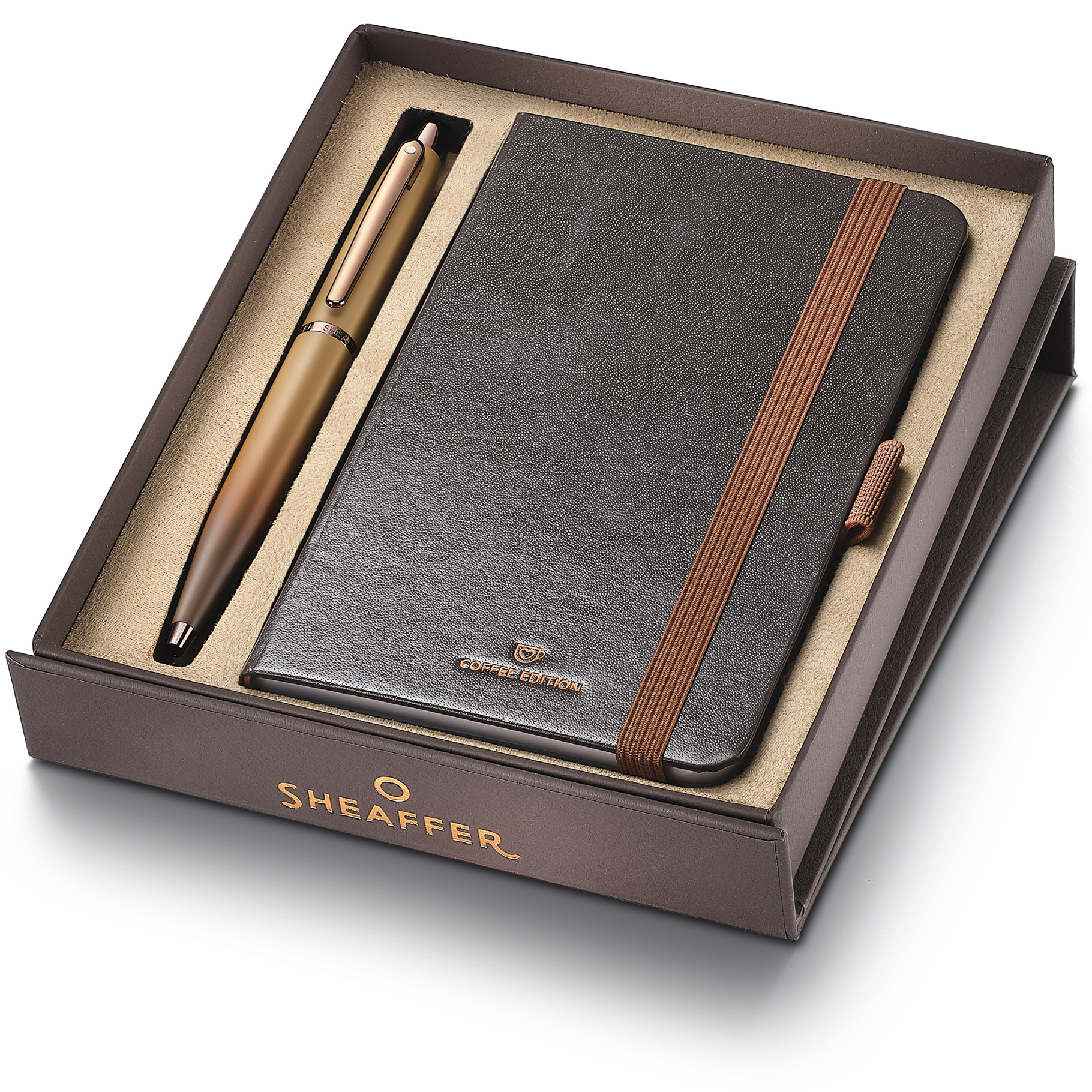 SHEAFFER VFM, Coffee edition, sada KP+zápisník